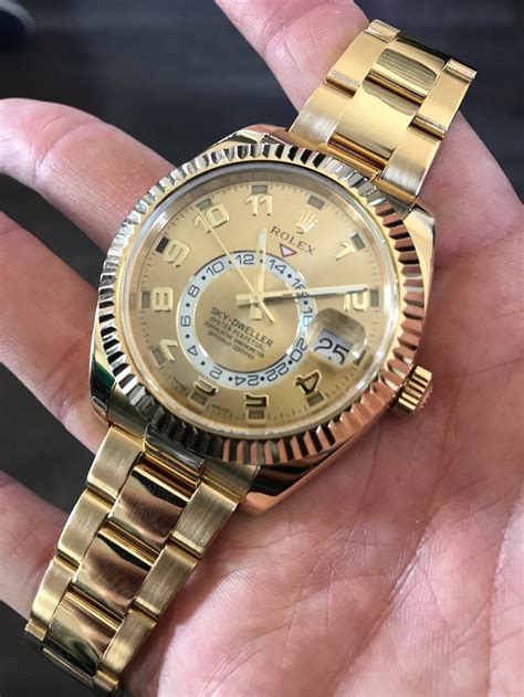 rolex sky dweller in 18 ct yellow gold|rolex sky dweller yellow gold.